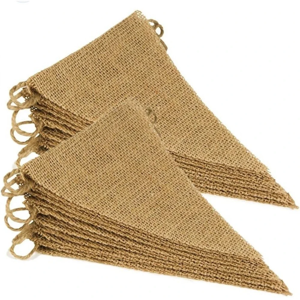 24 Pcs Burlap Banner 7